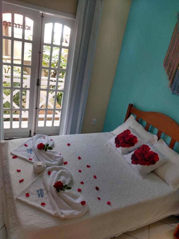 Detalhe da suíte casal na Vila do Abraão