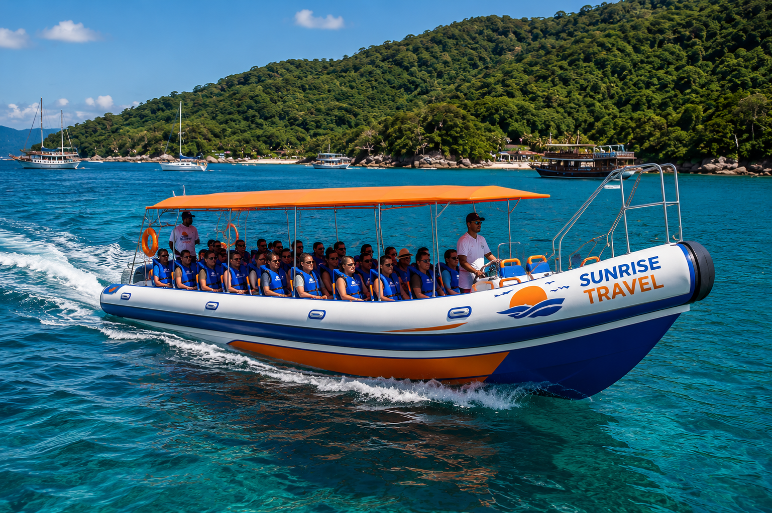 Embarcação de travessia para Ilha Grande