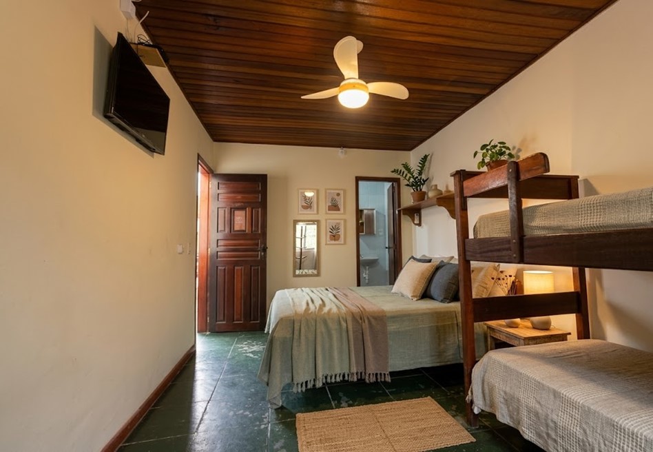 Suíte família para 4 pessoas em Ilha Grande